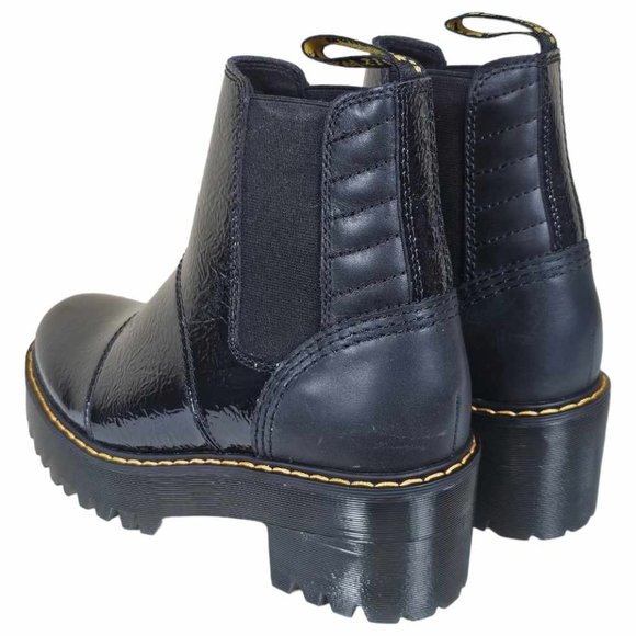 NEW Dr. Martens Black Patent Leather Chelsea Boots Rozalie  Size 7 - Picture 2 of 14